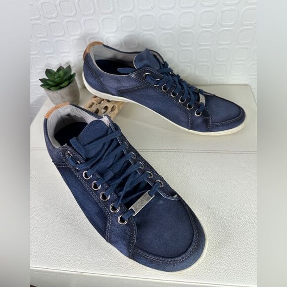 Raphael Steffens Navy Suede Sneakers Size 40 US 9 - Picture 2 of 9